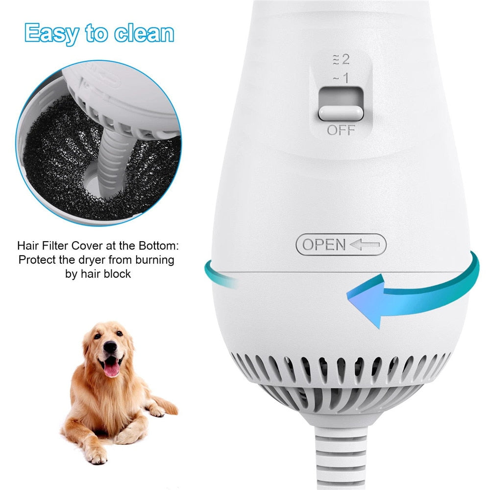 DryPro — 2-in-1 Dog Hair Dryer & Brush