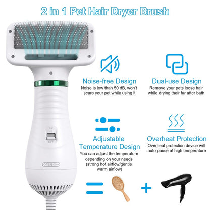 DryPro — 2-in-1 Dog Hair Dryer & Brush
