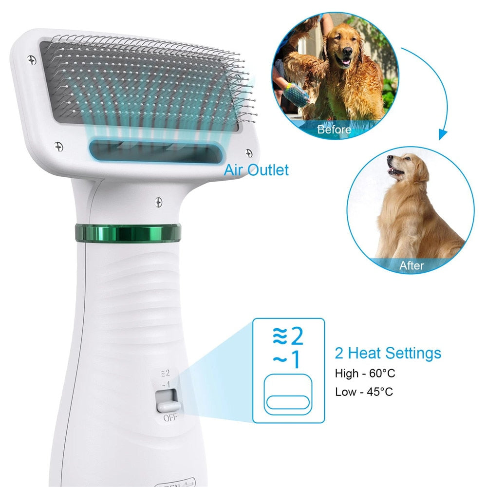 DryPro — 2-in-1 Dog Hair Dryer & Brush